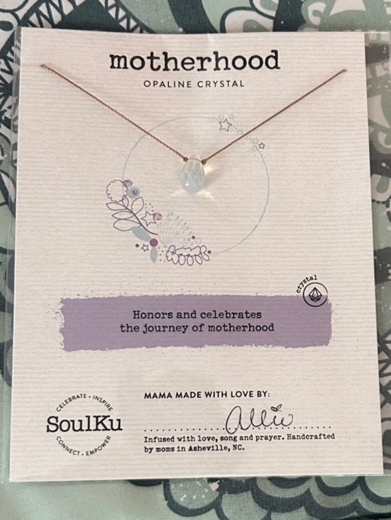 Jewelry - Motherhood Opaline Crystal Necklace — White Opal Pendant by